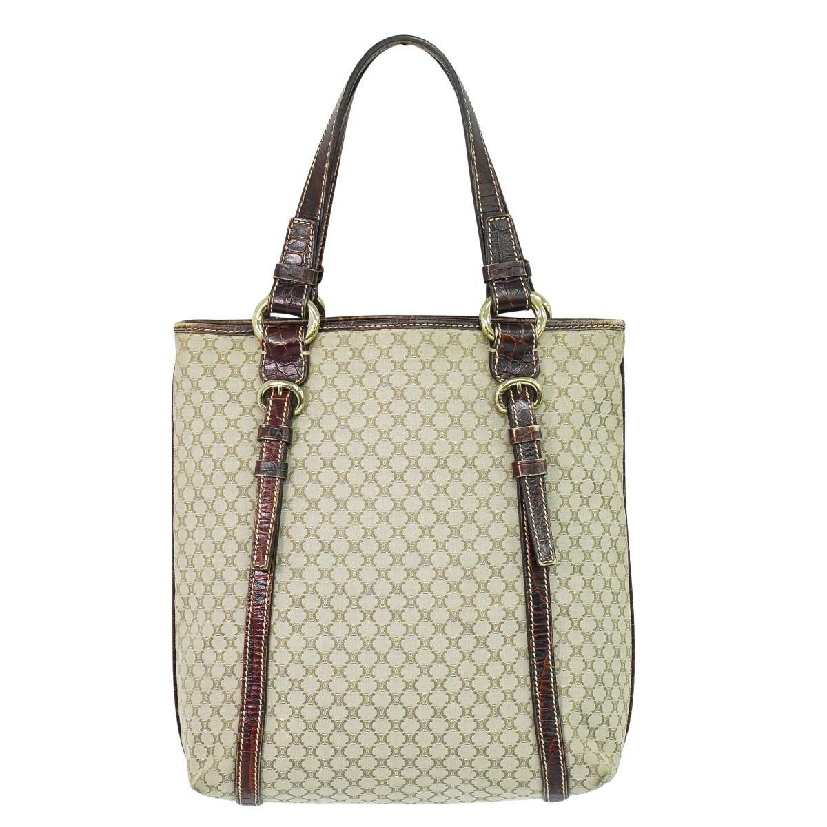 本物 セリーヌ CELINE マカダム トートバッグ ハンドバッグ キャンバス 