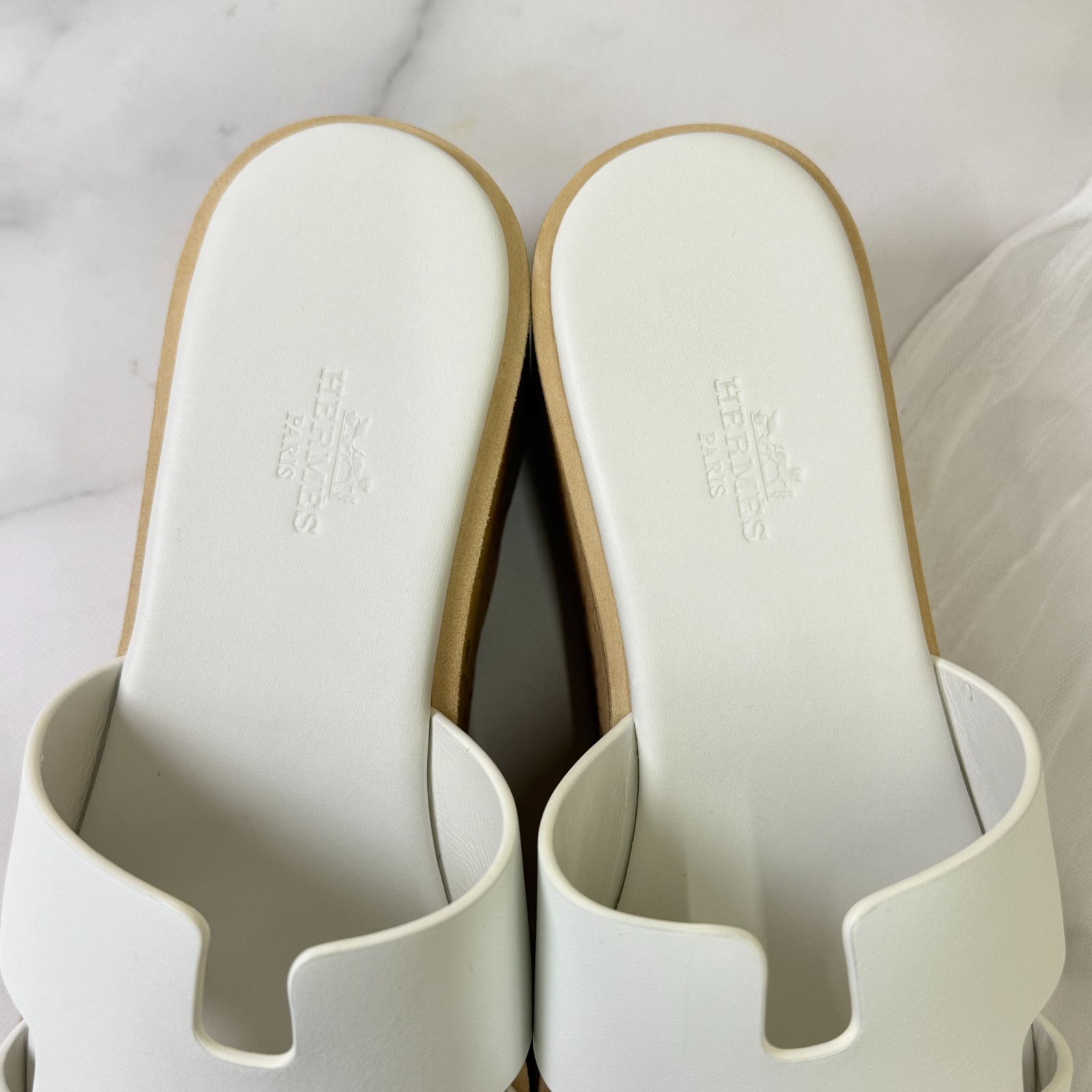 鑑定済み【 美品 】エルメス 《 エズ 》 37 ( 24cm程度 ) ホワイト