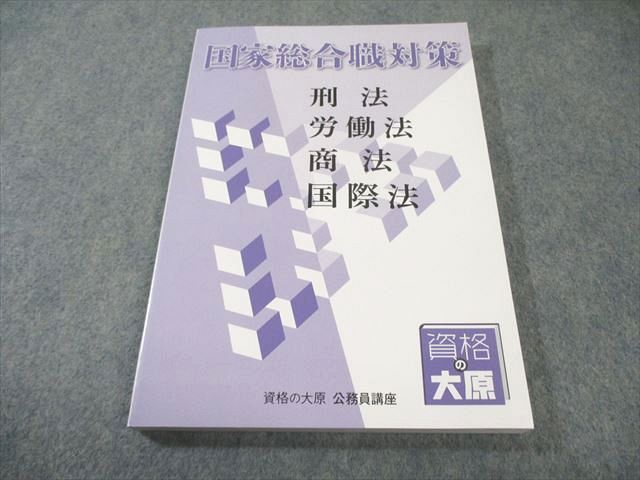 資格の大原 公務員講座 国家総合職対策 刑法・労働法・商法・国際法