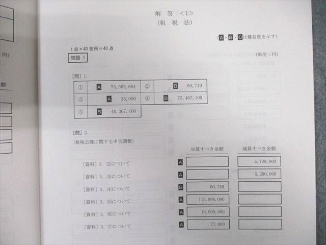 CPA会計学院 公認会計士 租税法 レギュラー答練 第1～5回 【計5回分