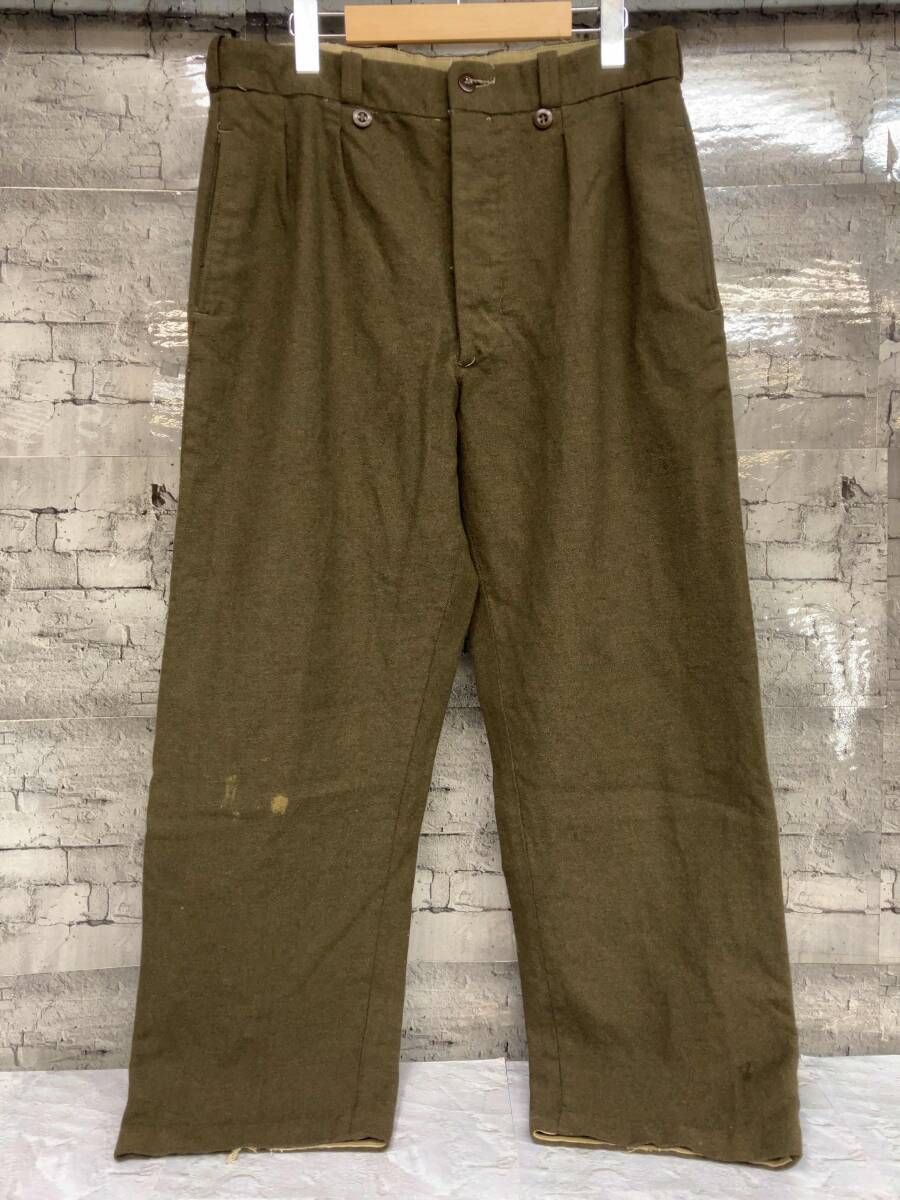 military ミリタリー 綿パン 50 60 s M 52 WOOL TROUSERS カーキ