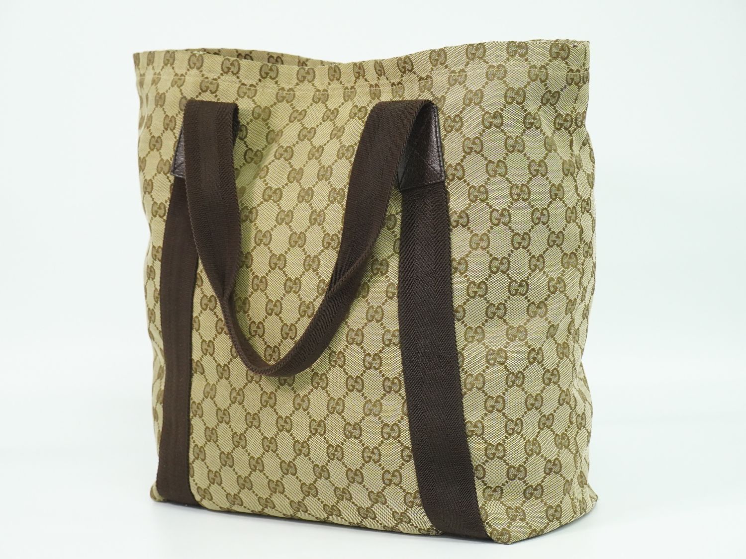 レディース 本物 グッチ GUCCI GGキャンバス トートバッグ 