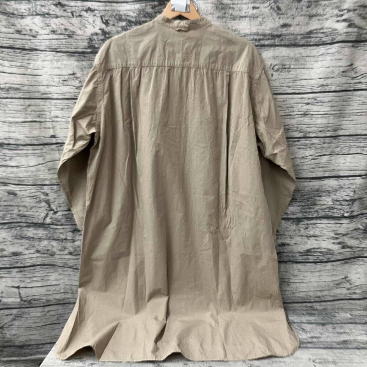 45 RPM 長袖ワンピース シャツワンピース ブラウン サイズフリー オーシャンスモックシャツ