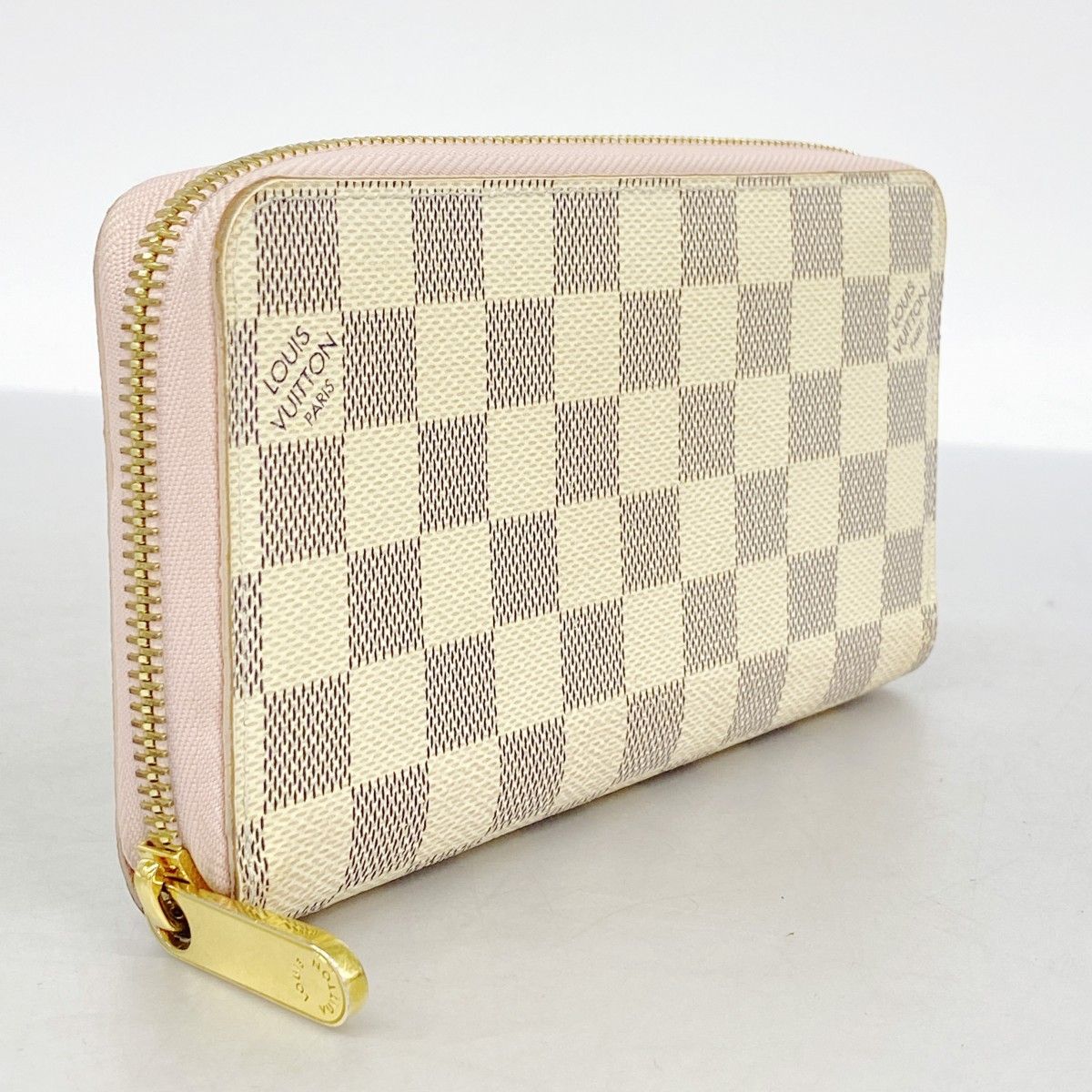 5 pd 4980 ルイヴィトン 長財布 ダミエ アズール ジッピーウォレット N 63503 ホワイト ローズバレリーヌ レディース