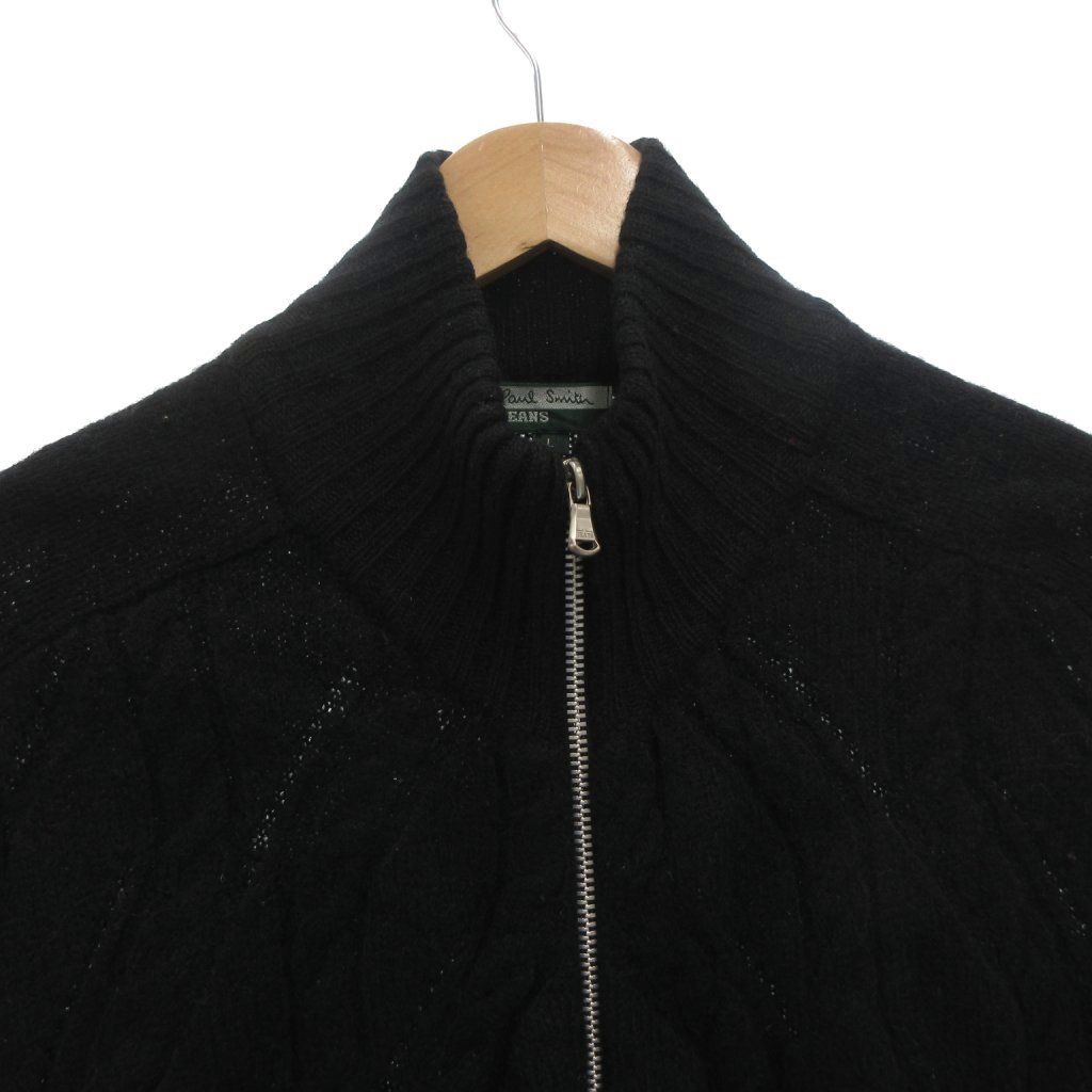 ポールスミスロンドン ケーブルニットドライバーズニット カシミア混