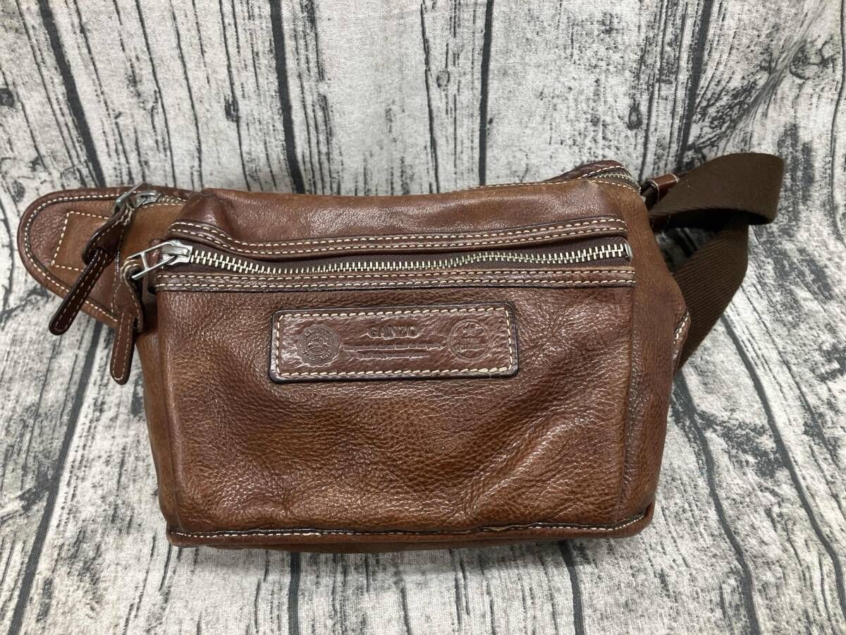 GANZO ガンゾ レザー ボディバッグ ブラウン