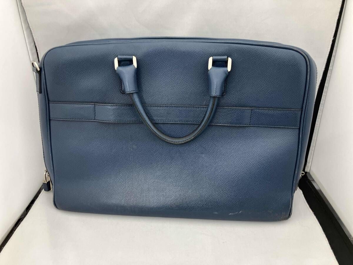 serapian セラピアン ネイビー レザー ハンドバッグ トートバッグ