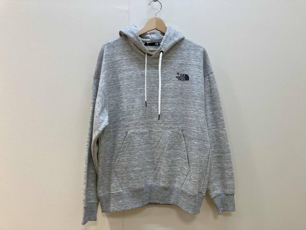 THE NORTH FACE ザノースフェイス フラワーロゴフーディ パーカー サイズM 灰色 グレー NT 12338 メンズ ユニセックス 裏パイル