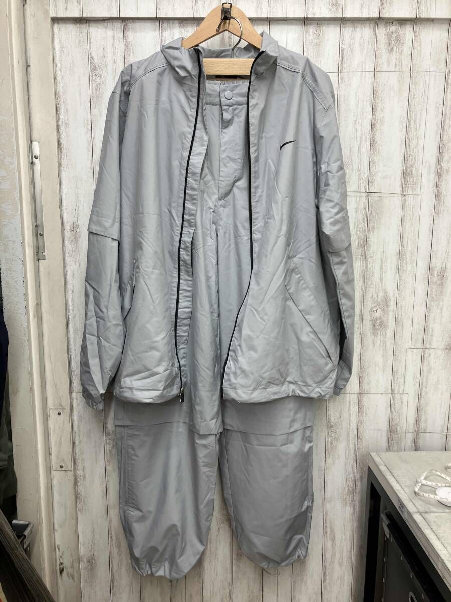 NIKE GOLF ﾚｲﾝｳｪｱｾｯﾄｱｯﾌﾟ ﾊﾟﾝﾂグ ｸﾞﾚｰ 473287 081 ウエスト76㎝ 股上32㎝ 股下74㎝ わたり幅31㎝ 裾幅17㎝