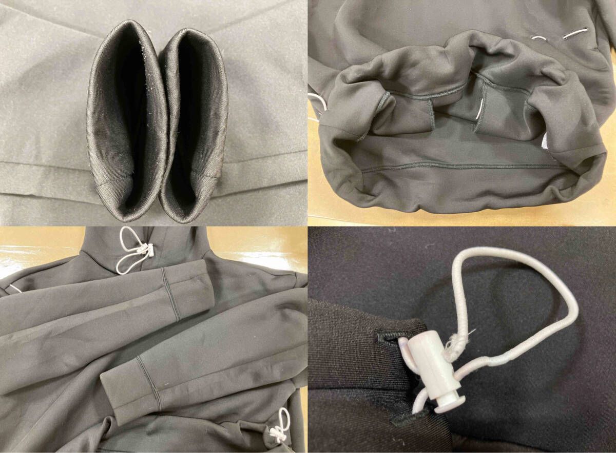  UN 3 D プルオーバーパーカー ポリウレタンパーカー 黒 F 梅春 その他 小物