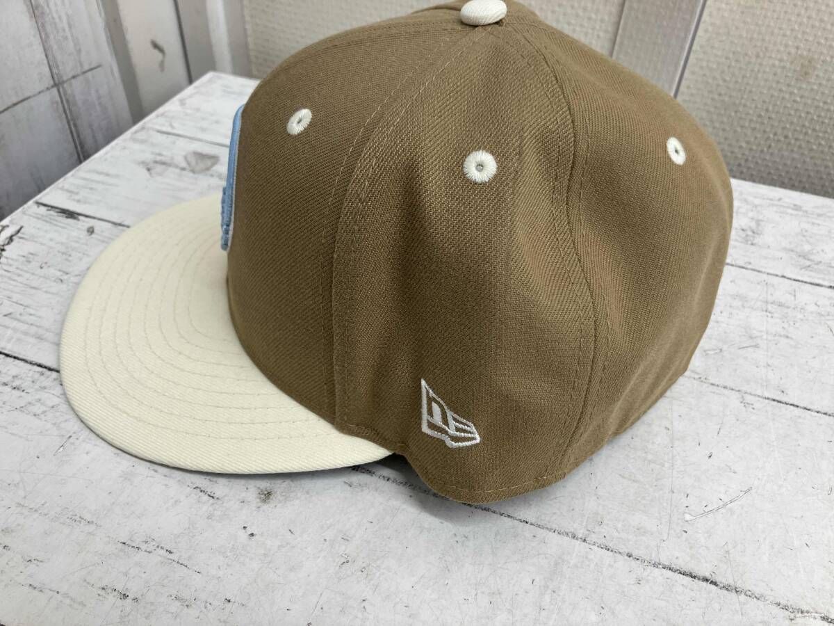ERAキャップヤンキース 朝岡周コラボ ベージュ 通気性 ニット帽 ビーニー 