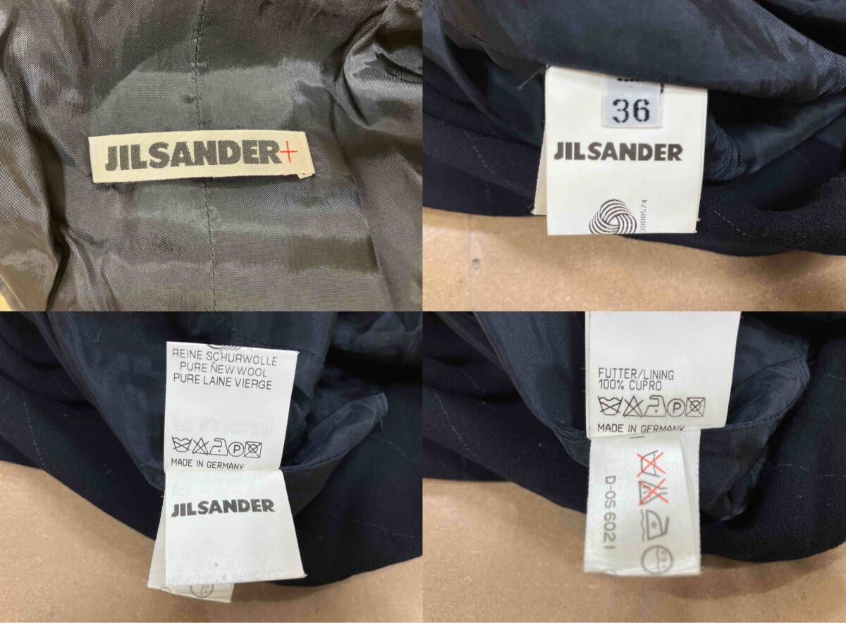  Jil sander ジルサンダー プルオーバーデザインコート ワンピースコート ロングコート ネイビー 36 春 その他 小物