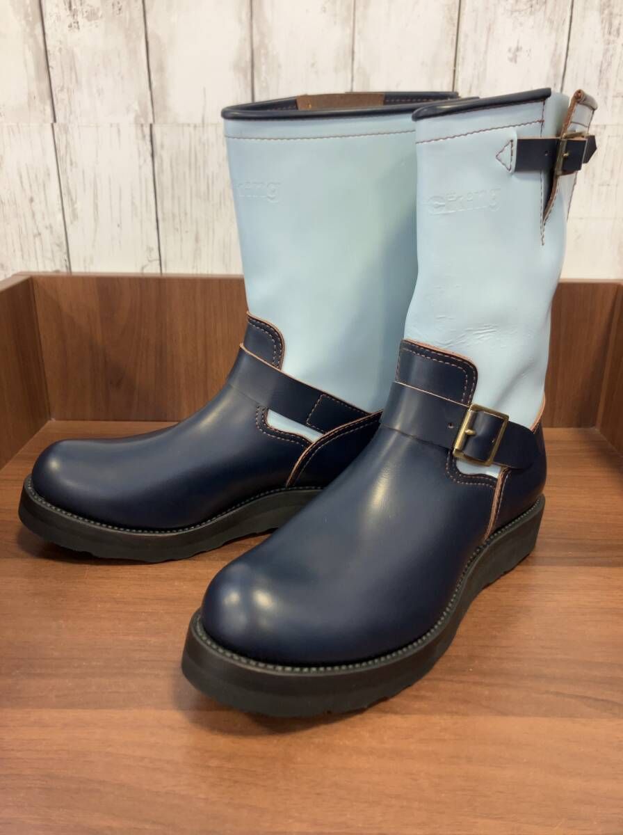 TOYS McCOY トイズマッコイ エンジニアブーツ 8 5 D Rollicking ツートン BECK ライトブルー ネイビー vibramソール TALONジッパー