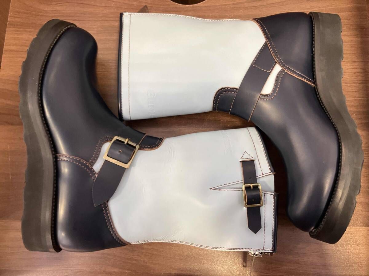 TOYS McCOY トイズマッコイ エンジニアブーツ 8 5 D Rollicking ツートン BECK ライトブルー ネイビー vibramソール TALONジッパー