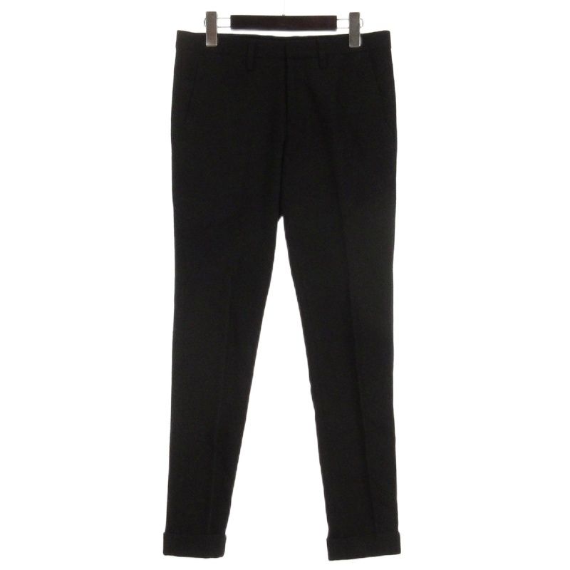 ジュンハシモト junhashimoto ウール パンツ スラックス ブラック 3