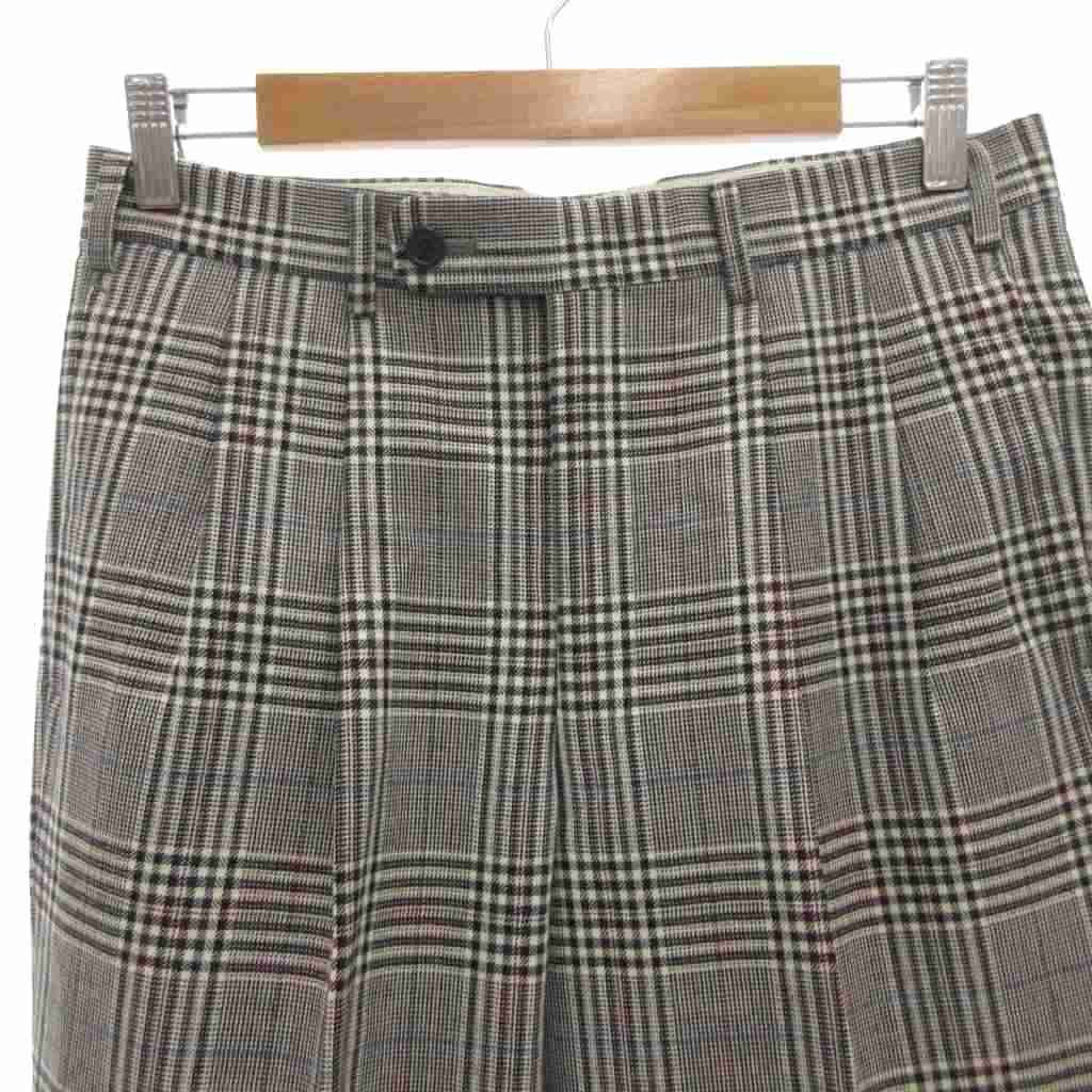  バーバリーズ Burberrys ヴィンテージ パンツ スラックス ウール 79 グレー チェック柄 タック ストレート FF GY 99 その他 パンツ