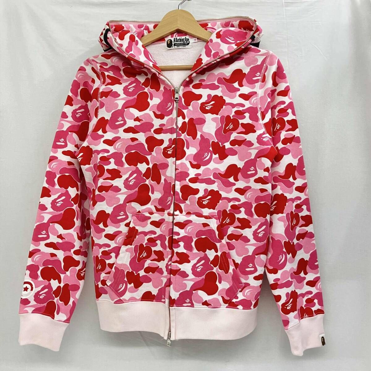 A BATHING APE/パーカー/ピンク／カモフラ／シャークパーカー
