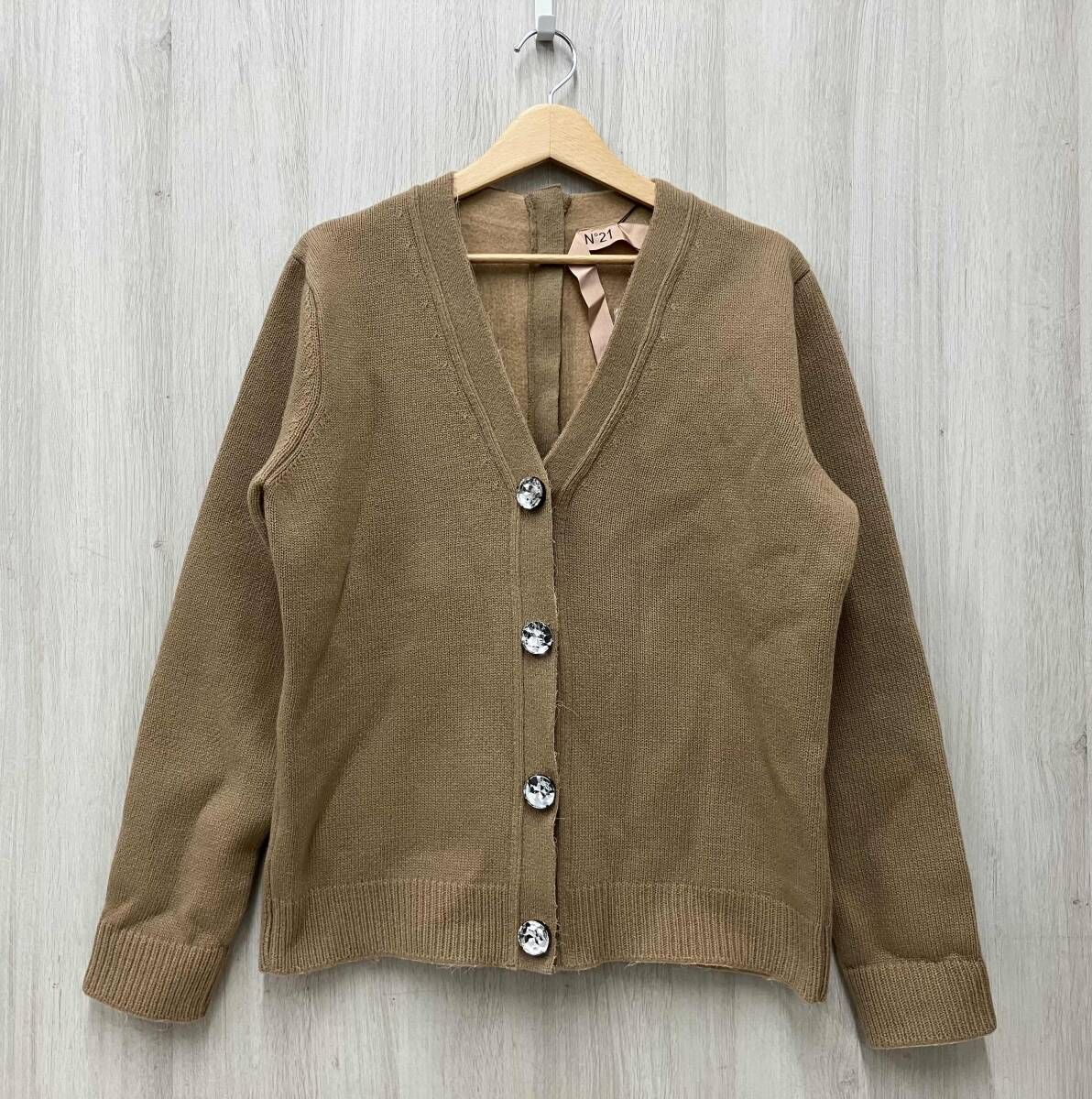 N°21 MAGLIA カーディガン キャメル 19 AW A 011 7081 レディース