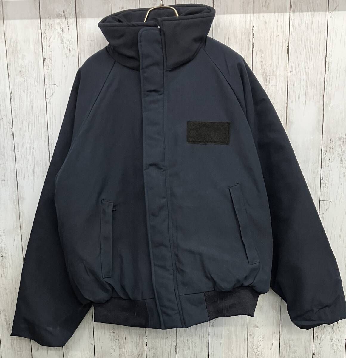 U S NAVY SHIPBOARDジャケット ミリタリージャケット ネイビー スタンドカラー size XL