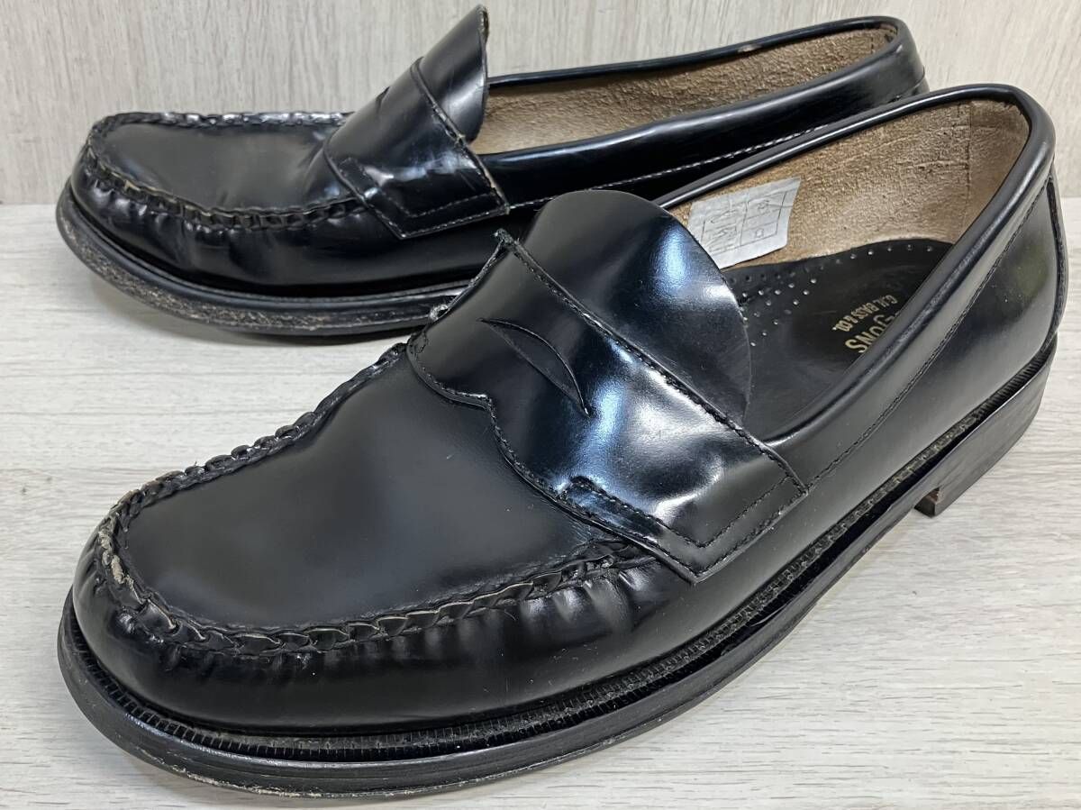 G H Bass WEEJUNS 9 約27 cm 本革 レザー コイン ローファー ドレス シューズ ジーエイチバス ウィージャンズ メンズ ブラック 靴