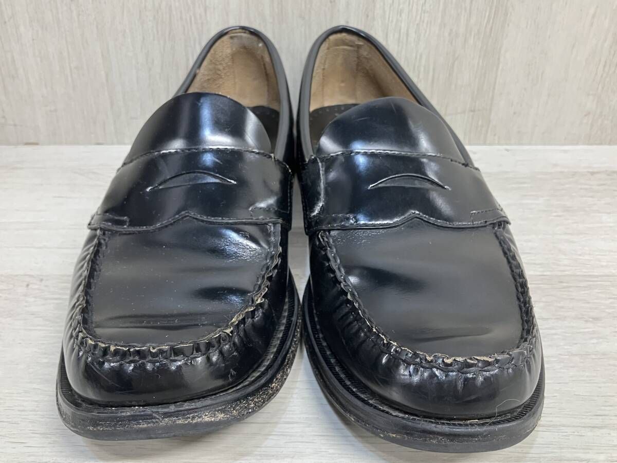 G H Bass WEEJUNS 9 約27 cm 本革 レザー コイン ローファー ドレス シューズ ジーエイチバス ウィージャンズ メンズ ブラック 靴