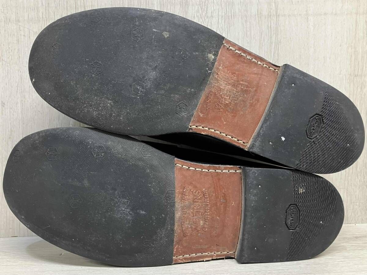  G H Bass WEEJUNS 9 約27 cm 本革 レザー コイン ローファー ドレス シューズ ジーエイチバス ウィージャンズ メンズ ブラック 靴 ローファー ブーツ 革靴