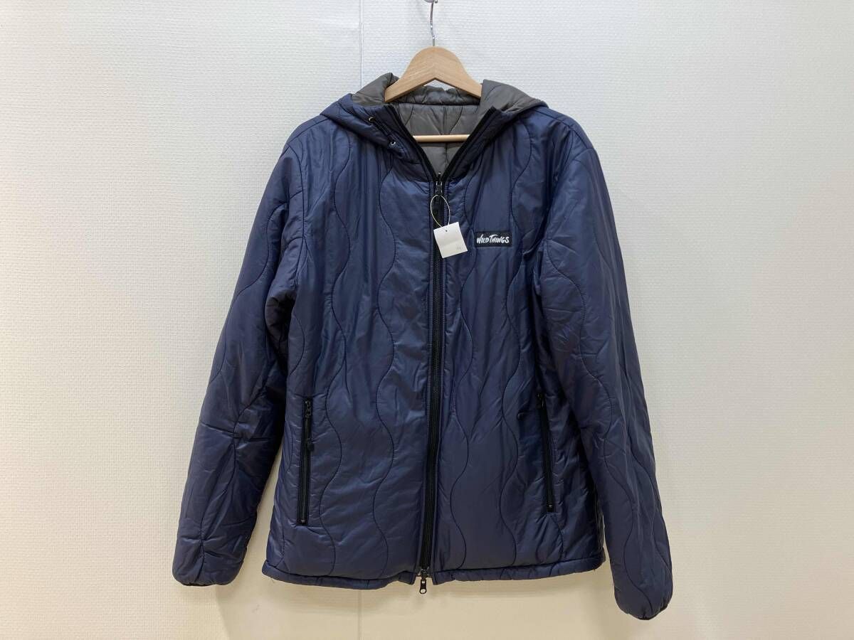 WILD THINGS フード付きナイロンジャケット 青 リバーシブル リバーシブル ビレイジャケット│REVERSIBLE BELAY JACKET | ワイルド