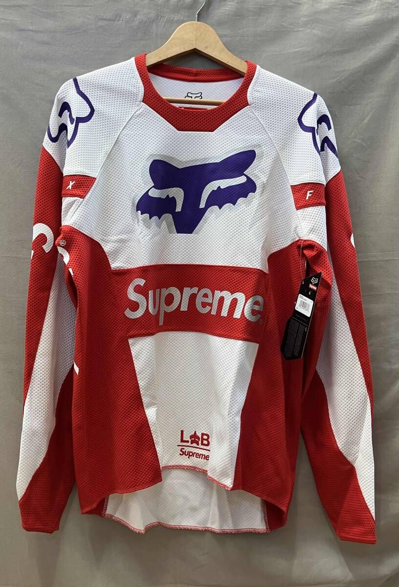 Supreme FOX シュプリーム フォックス 長袖Tシャツ racing moto jersey top 22688 レッド Sサイズ