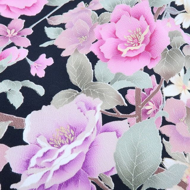 百華❀Y4313◇SEIKO MATSUDA 松田聖子 金糸刺繡 手縫い仕立て 薔薇