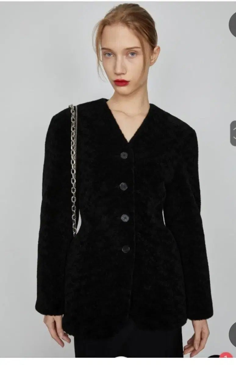 オル orr シアリング カラーレス ウールジャケット