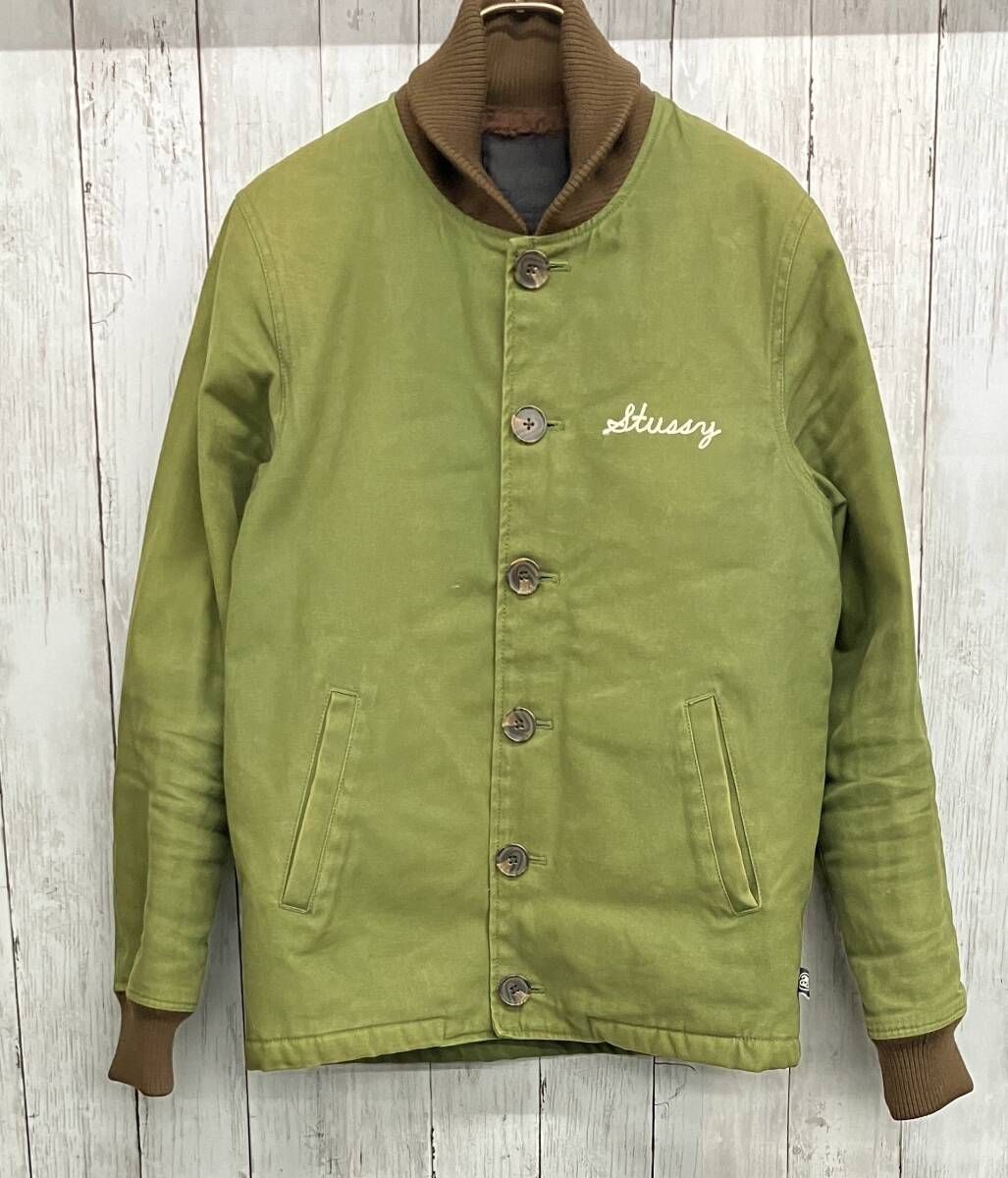 Stussy N-1デッキジャケット ステューシー 裏ボア カーキグリーン size