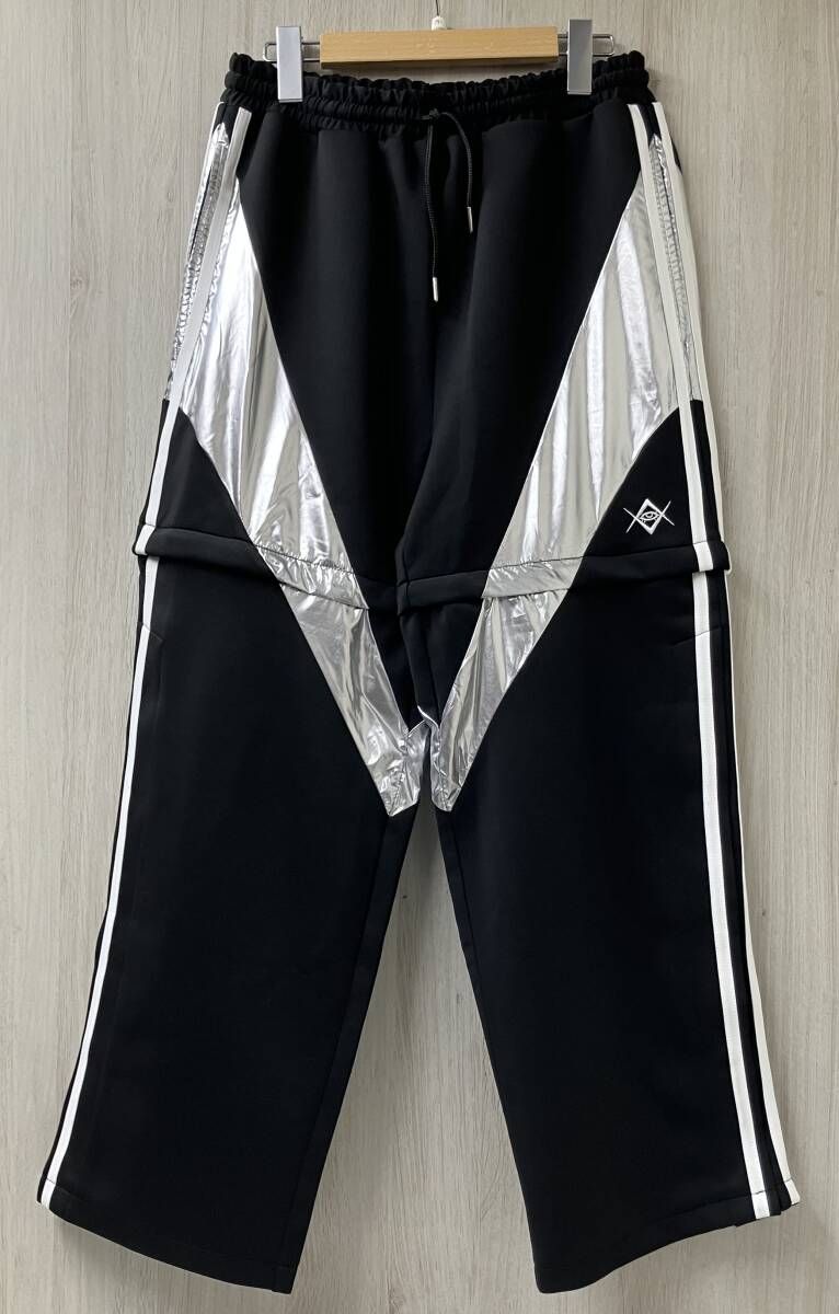 REFLEM レフレム 2 WAY切替 メタリック ジャージパンツ フリーサイズ ブラック シルバー