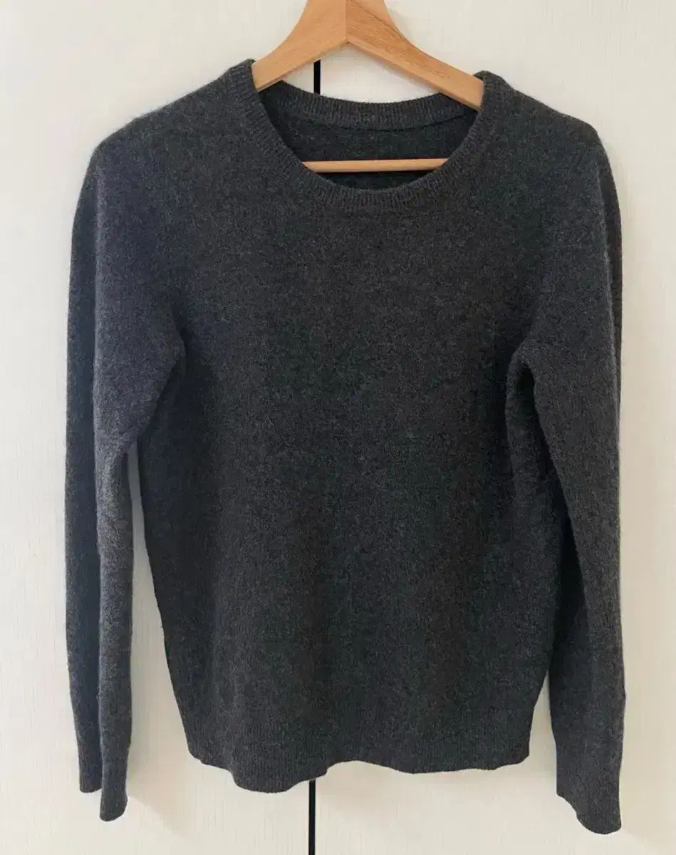 Cos hm ラウンド ネック カシミア 100 DARK GREY ニット チャコール