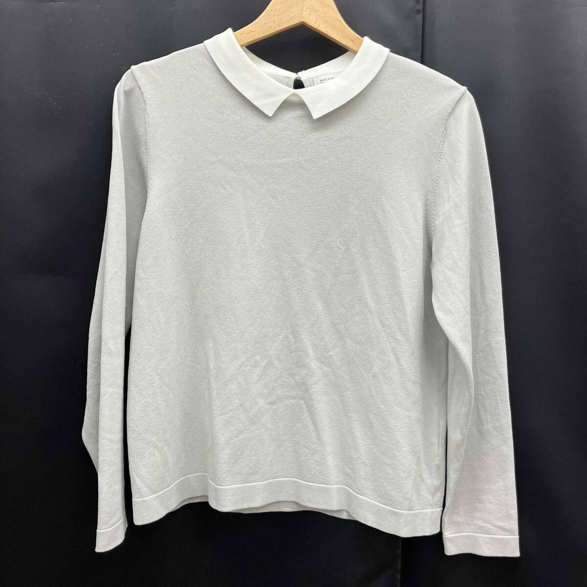 MACKINTOSH PHILOSOPHY マッキントッシュフィロソフィー 長袖ニット Bicolor Knit Polo グレー