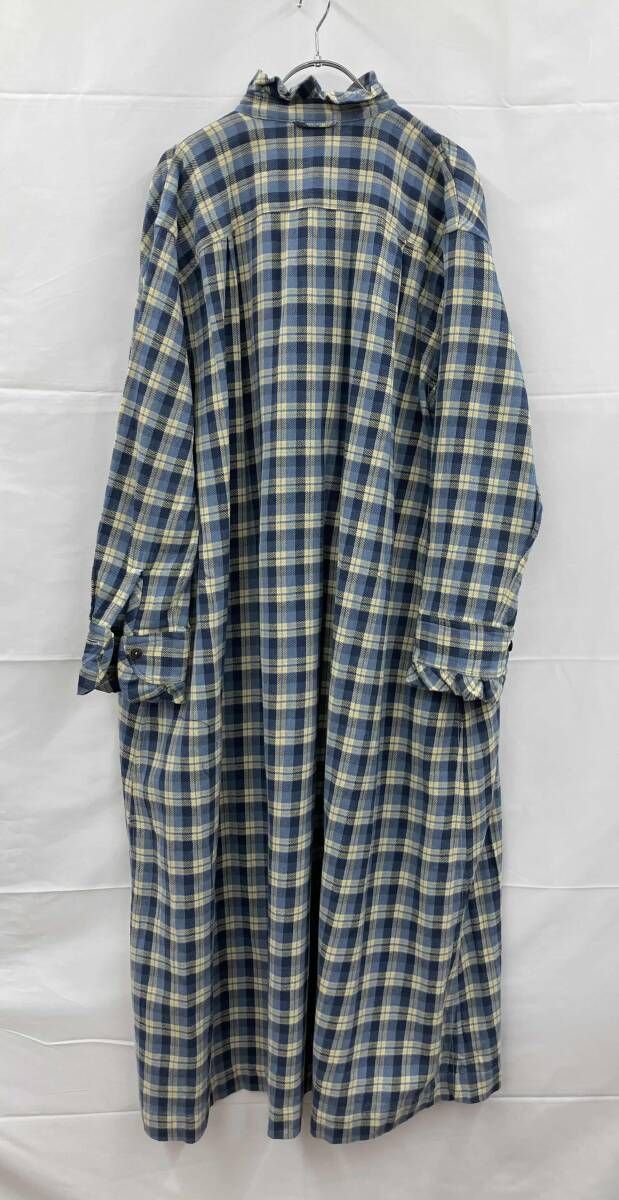 45 R フォーティーファイブアール 長袖ワンピース 綿 インド製 サイズ表記無し ブルー 通年