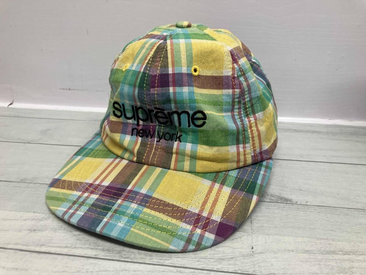 Supreme york シュプリーム キャップ 帽子 チェック柄 マルチカラー 通年