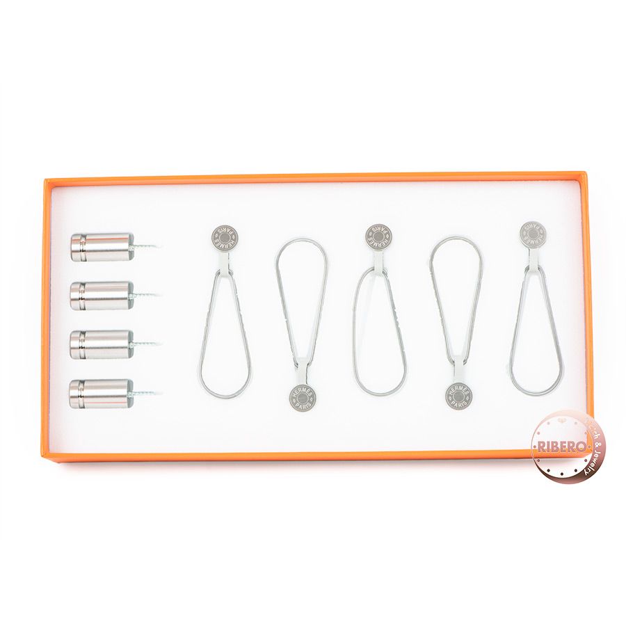 HERMES エルメス ハンギングセット 019012 S 00 インテリアその他 カレ 壁かけ スカーフ マグネット シルバー ♥