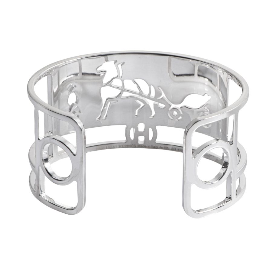 HERMES エルメス カレーシュPM バングル ブレスレット シルバー【中古