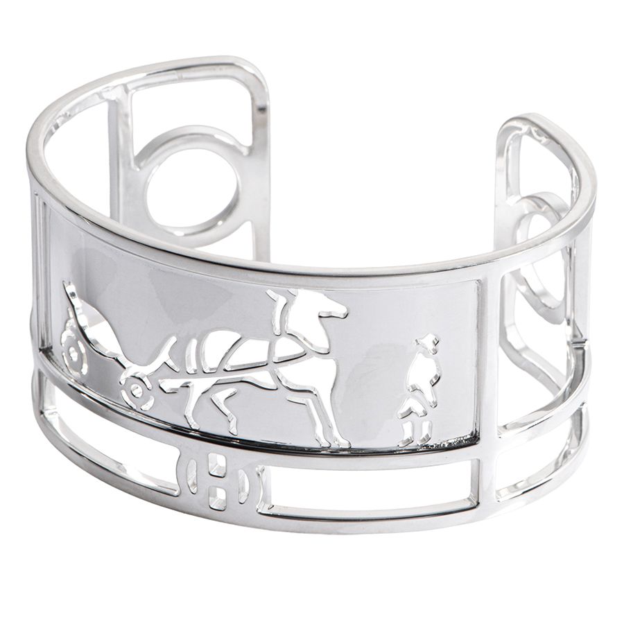 HERMES エルメス カレーシュPM バングル ブレスレット シルバー【中古