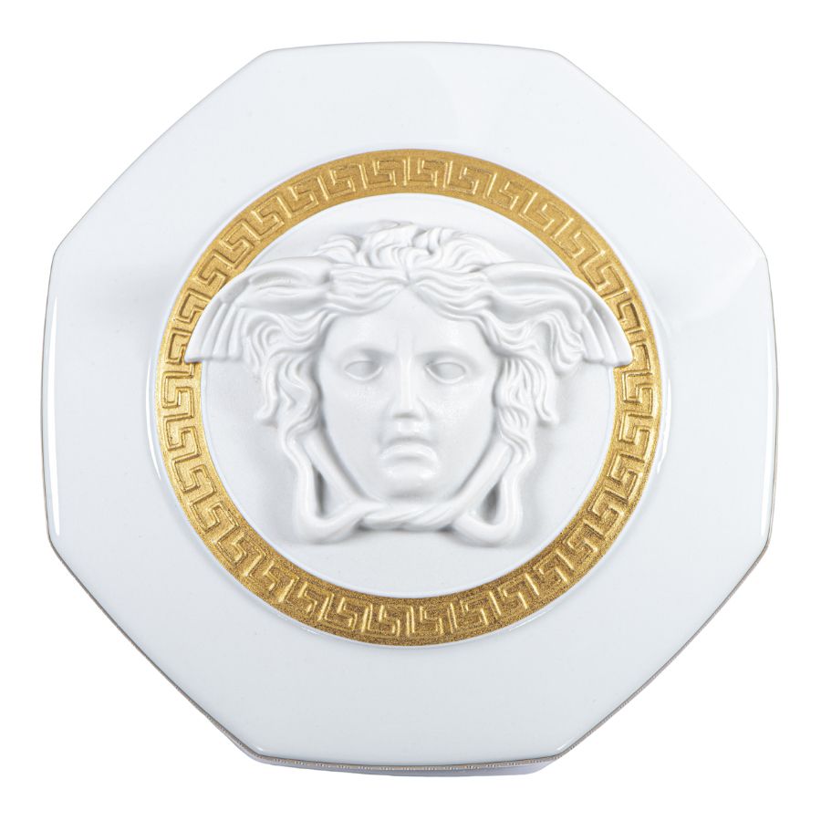  VERSACE ヴェルサーチ ローゼンタール メデューサ グレカ 食器 ギフトシリーズ ゴルゴナボックス3 小物入れ ホワイト ゴールド その他 キッチン 食器