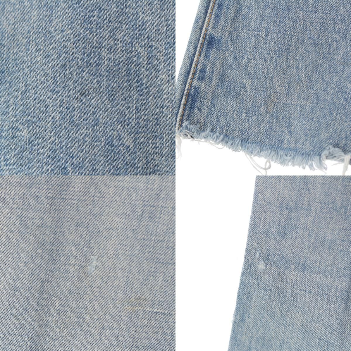セリーヌ カットオフ ストレート デニムパンツ ジーンズ N 424 789 D 07 VS ブルー 26 ストレートデニム デニム ジーンズ パンツ