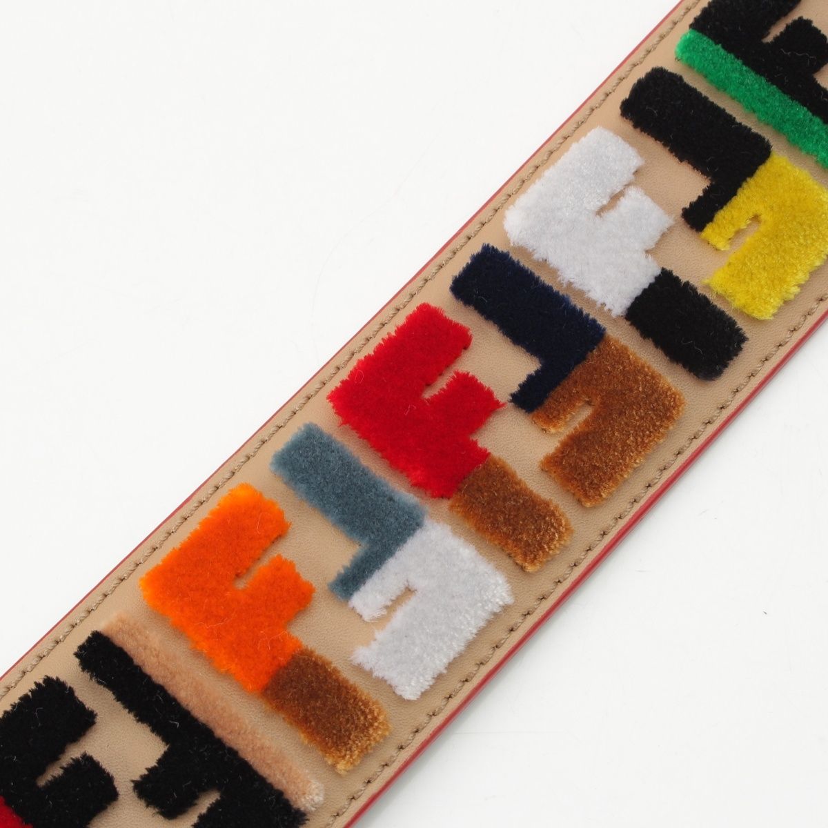  フェンディ FF ストラップユー バッグ ショルダーストラップ ベージュ マルチカラー その他 小物