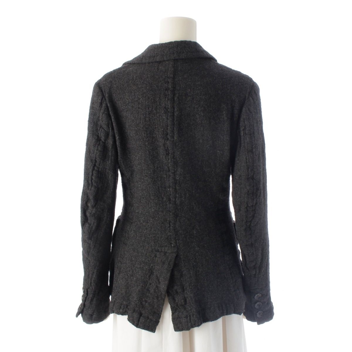 トリココムデギャルソン AD2003 ウール 内生地総柄 縮絨 テーラード