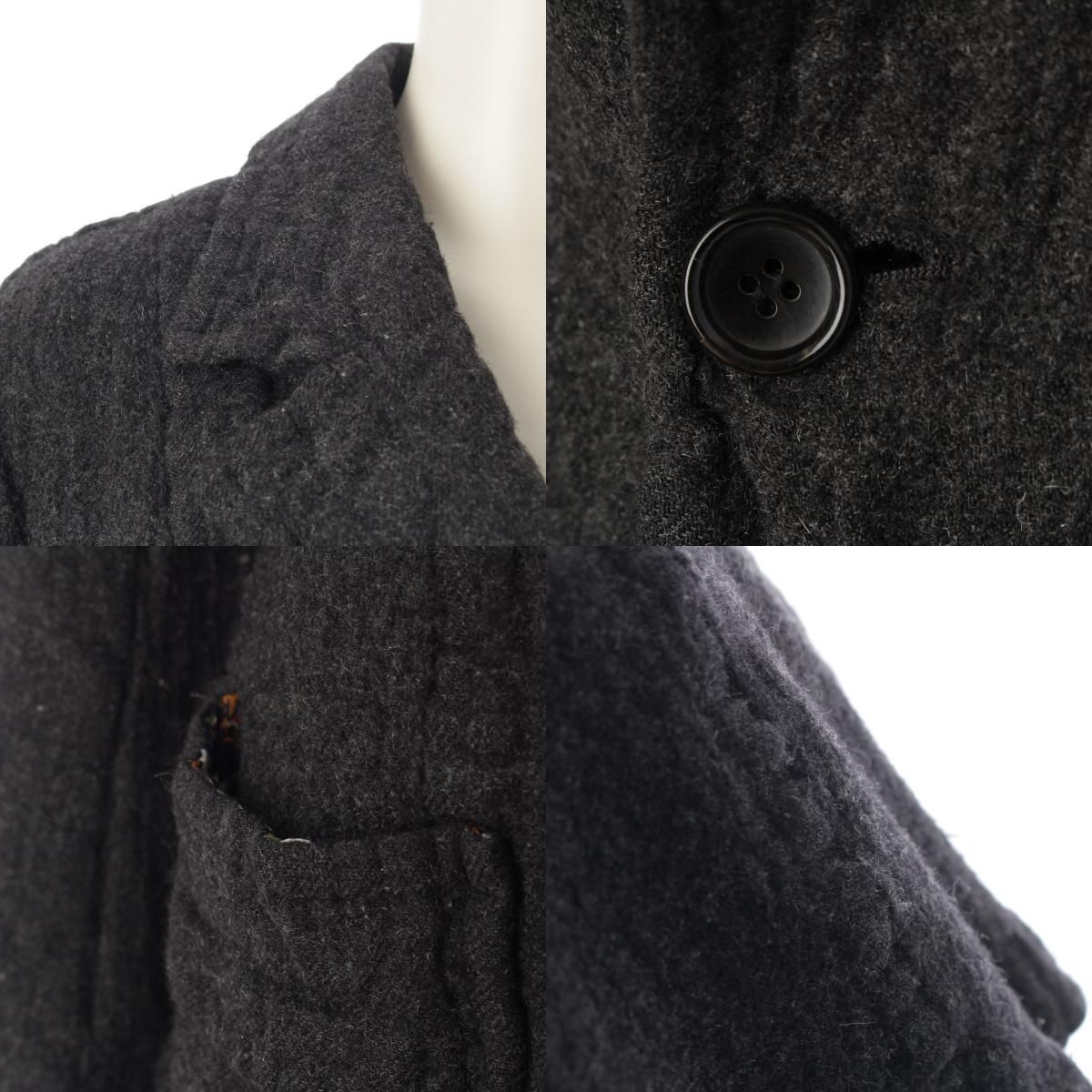 トリココムデギャルソン AD2003 ウール 内生地総柄 縮絨 テーラード