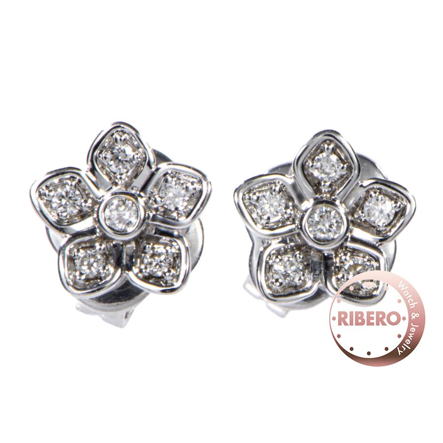 GRAFF グラフ ワイルドフラワー プティ パヴェ ダイヤモンド スタッドイヤリング RGE 1816 ピアス シルバー