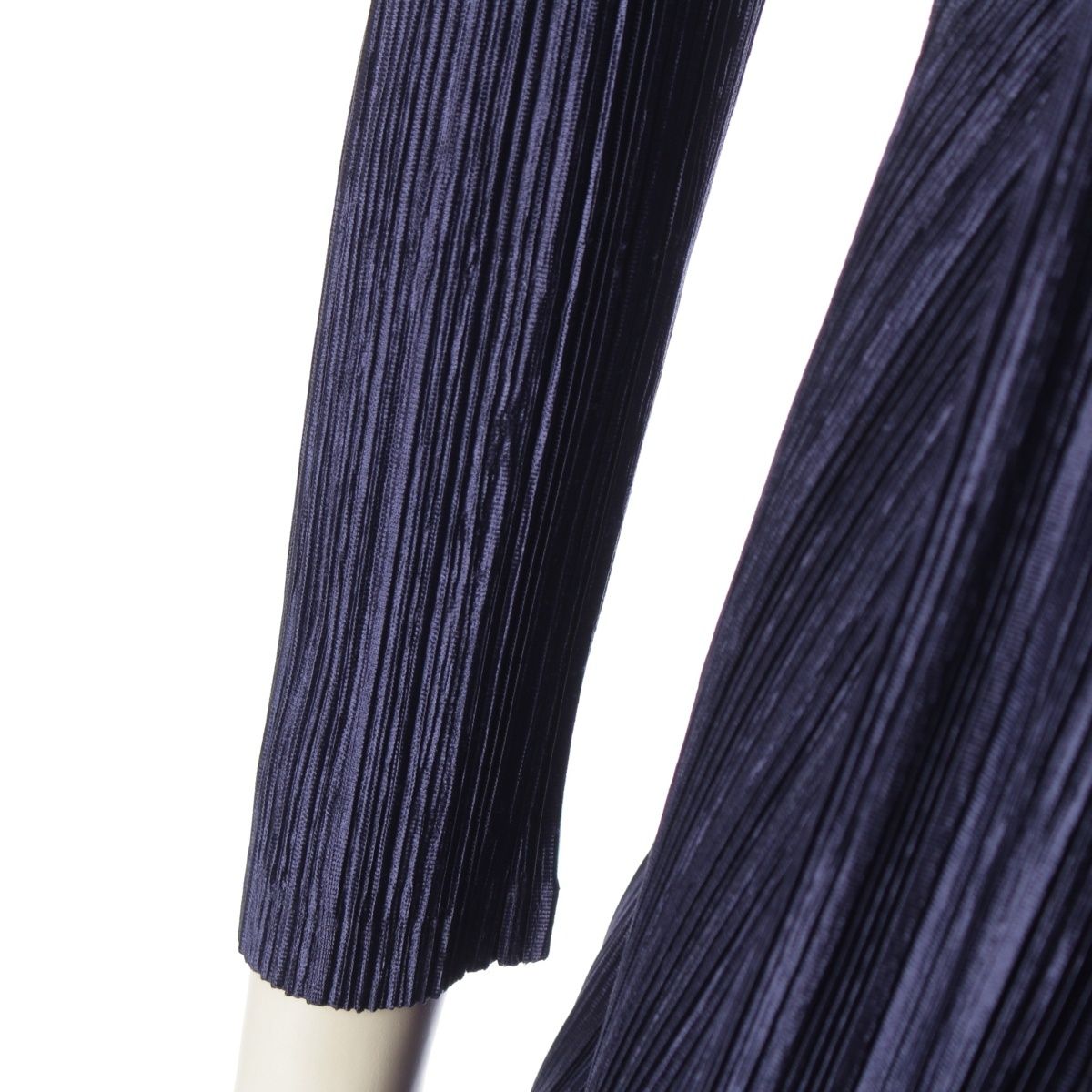 プリーツプリーズ イッセイミヤケ ノーカラー ロング カーディガン