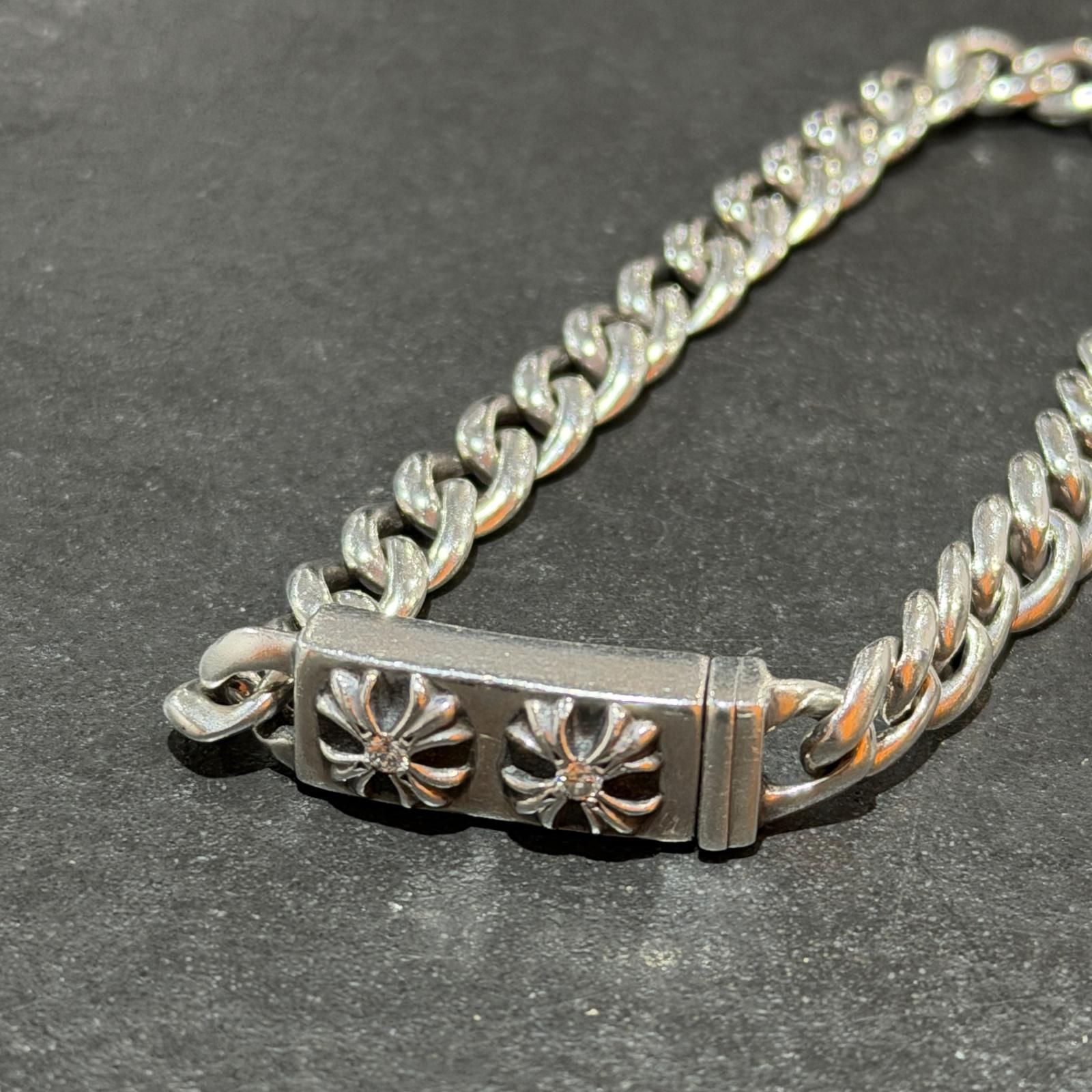 CHROME HEARTS ID MINI CHX DIA ベビーIDブレスレット ダイヤ クロムハーツ シルバー F 6140 M