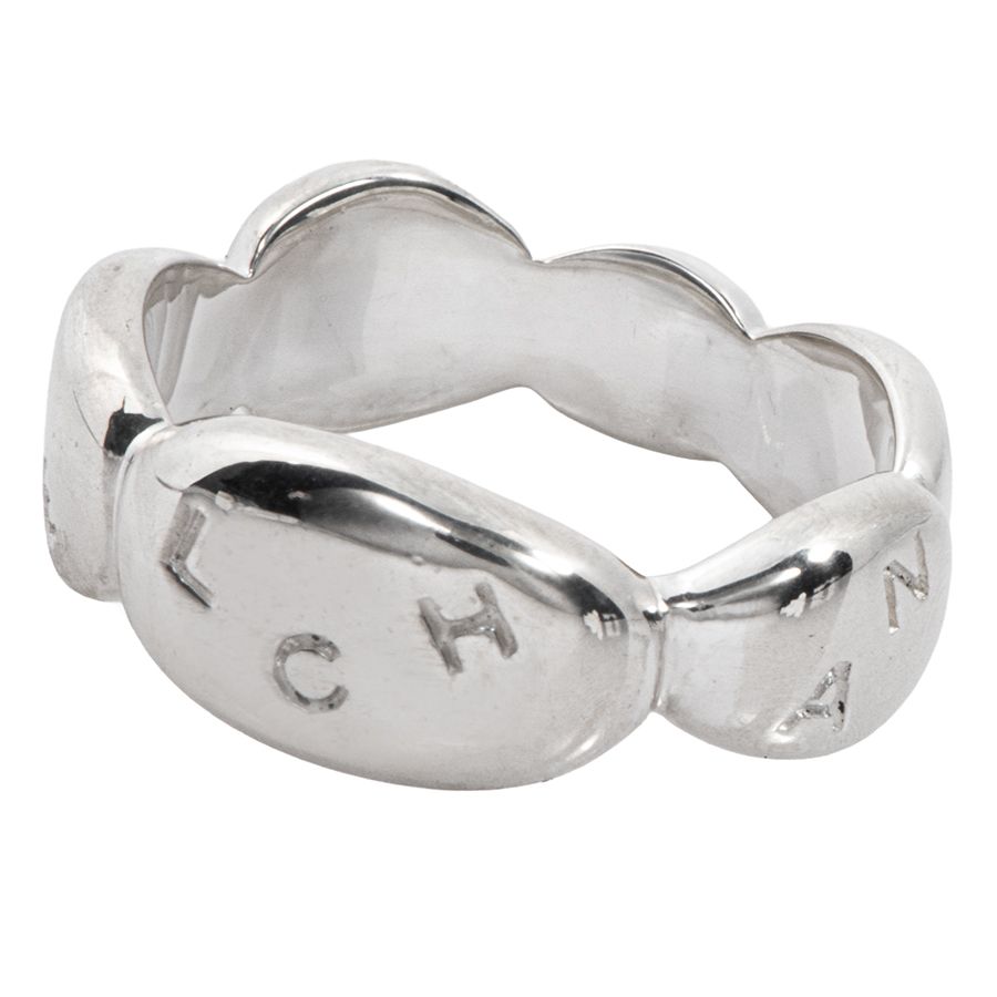 noa⭐シャネル⭐シルバーカメリアロゴリング⭐１１号くらい⭐ヴィンテージ noa⭐シャネル⭐シルバーカメリアロゴリング⭐11号くらい