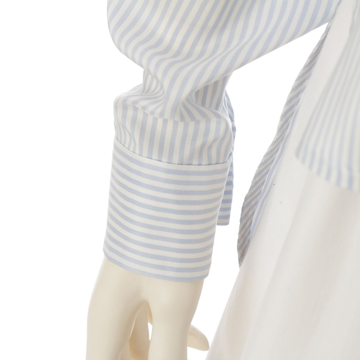 セリーヌ 23年 シルク トリオンフ刺繍 プルオーバー ストライプ