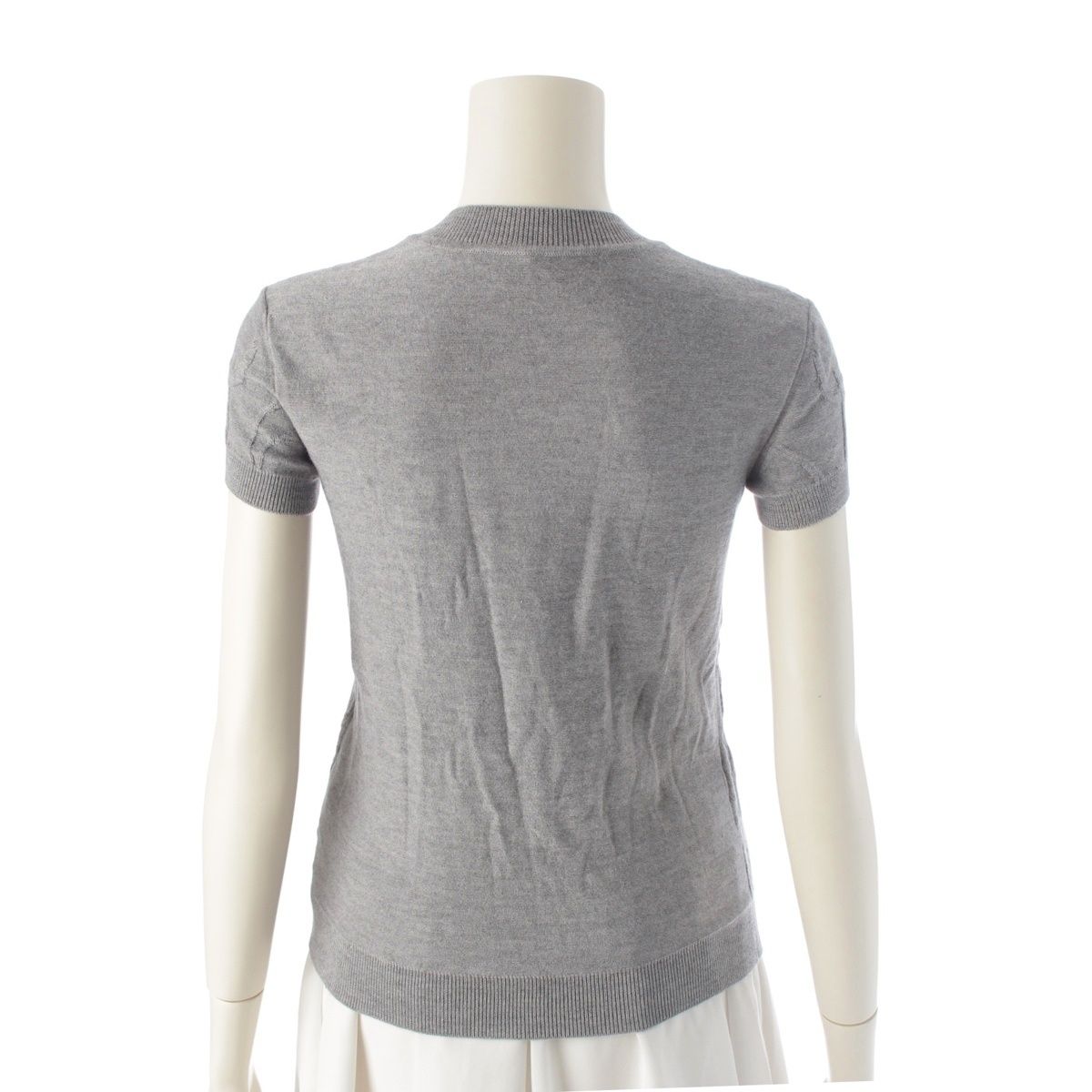 エルメス 20AW TORSADES トルサード シルク カシミヤ 半袖 トップス